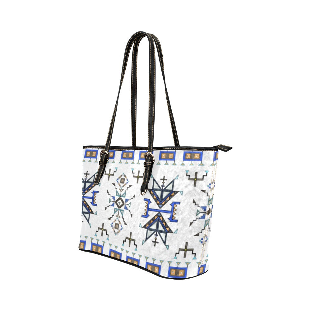 Eagle Strike White Leather Tote