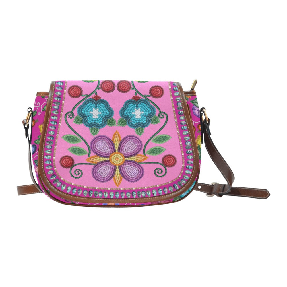 Beaded Offering Saddle Bag/Large - Pink