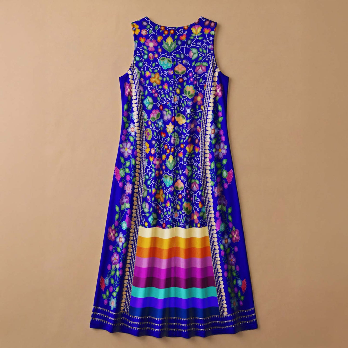 Beaded Offering Blue 2 Sleeveless Dress
