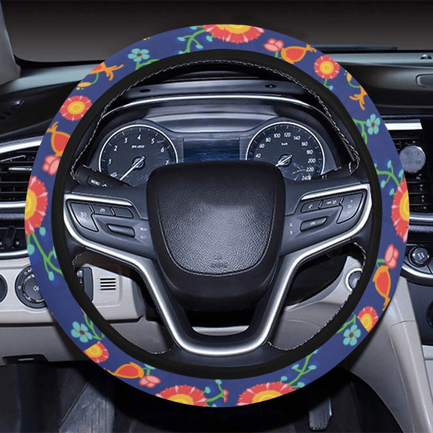 Bee Spring Twilight Steering Wheel Cover with Elastic Edge