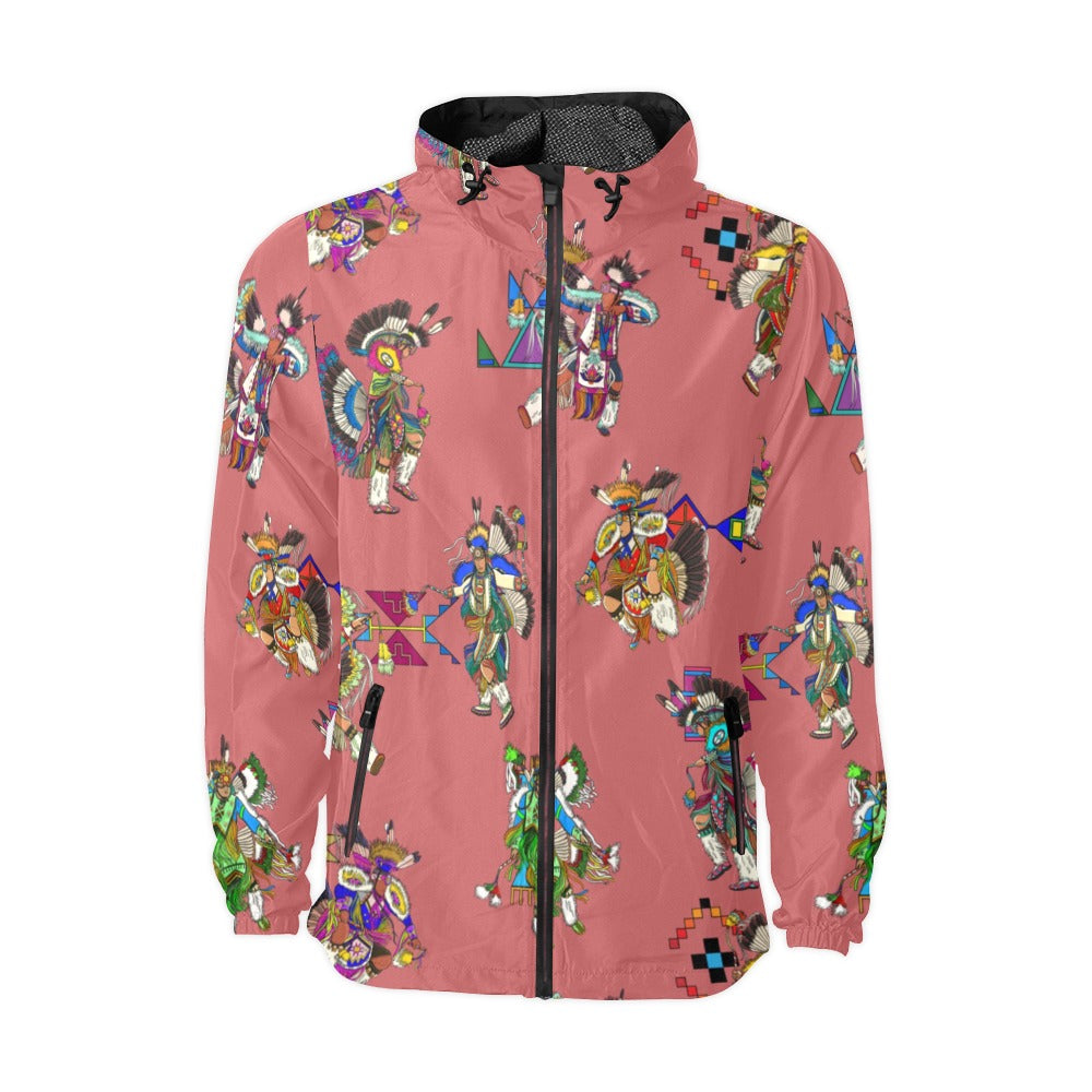 Men's Fancy Dancers Terra Cotta Men's Windbreaker