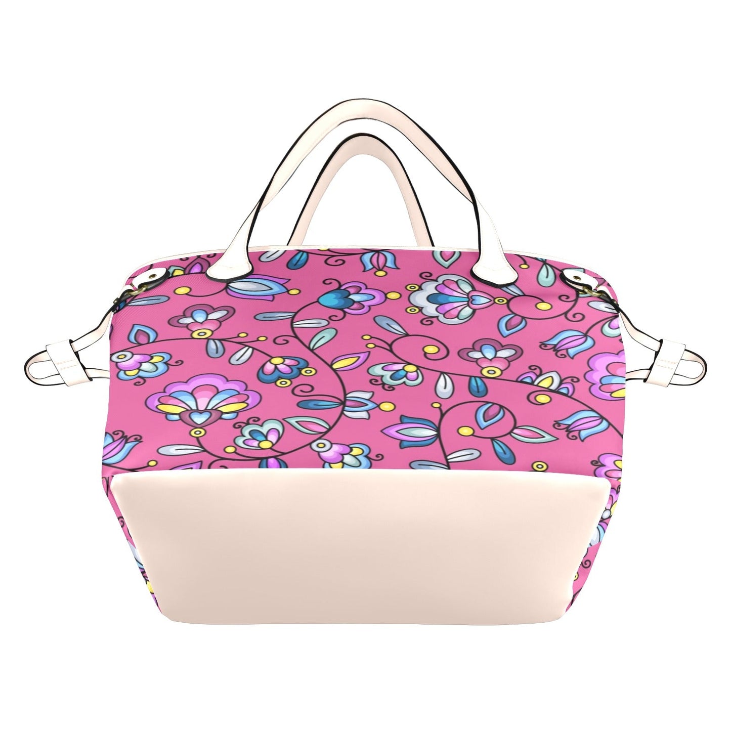 Autumn Bundle Blessing Pink Clover Canvas Tote Bag