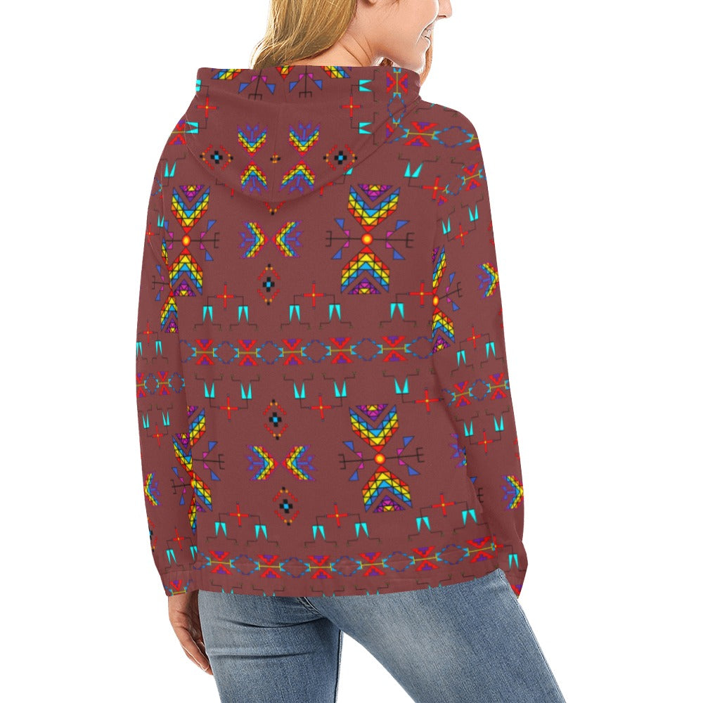 Rainy Chief Rainbow Earth Clay Hoodie for Women