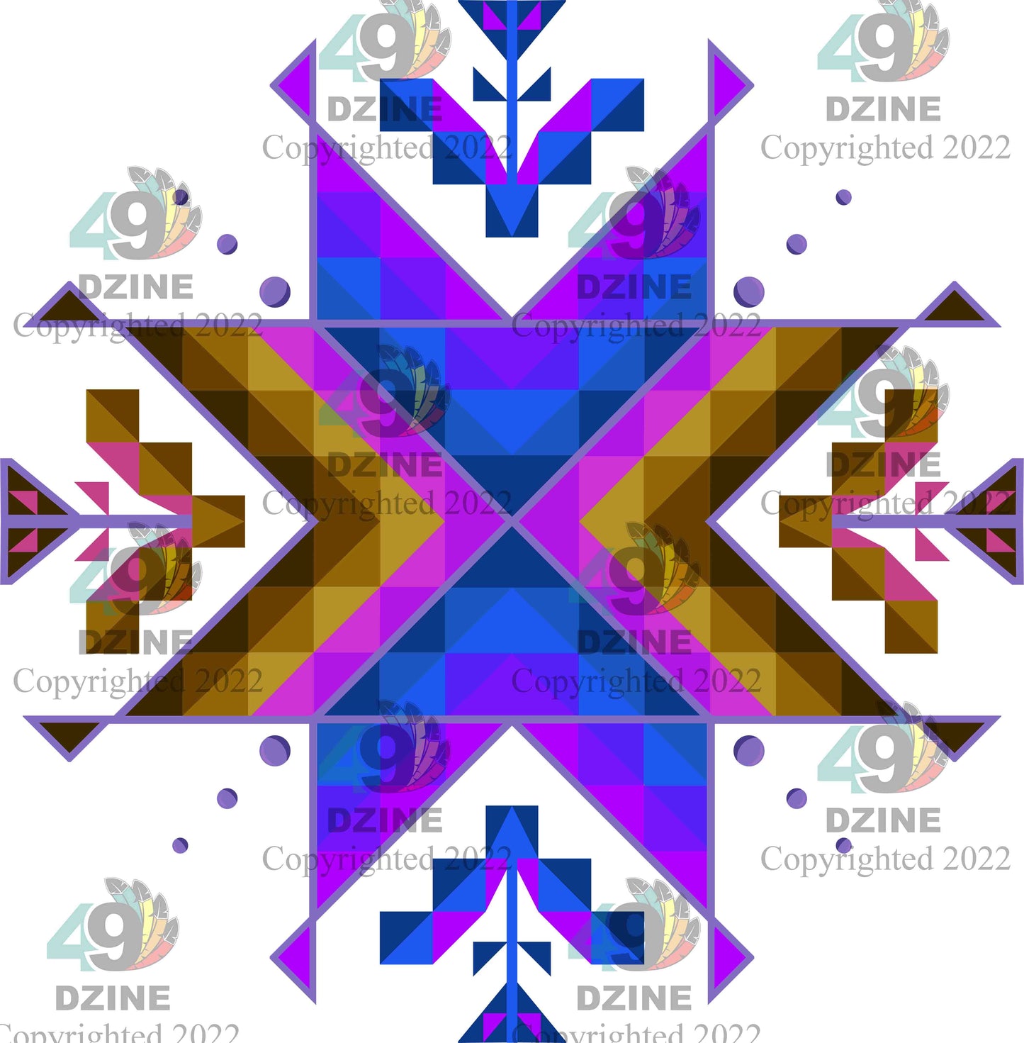 11-inch Geometric Transfer Dream of the Ancestors Transfers 49 Dzine Dream of the Ancestors Orchid 