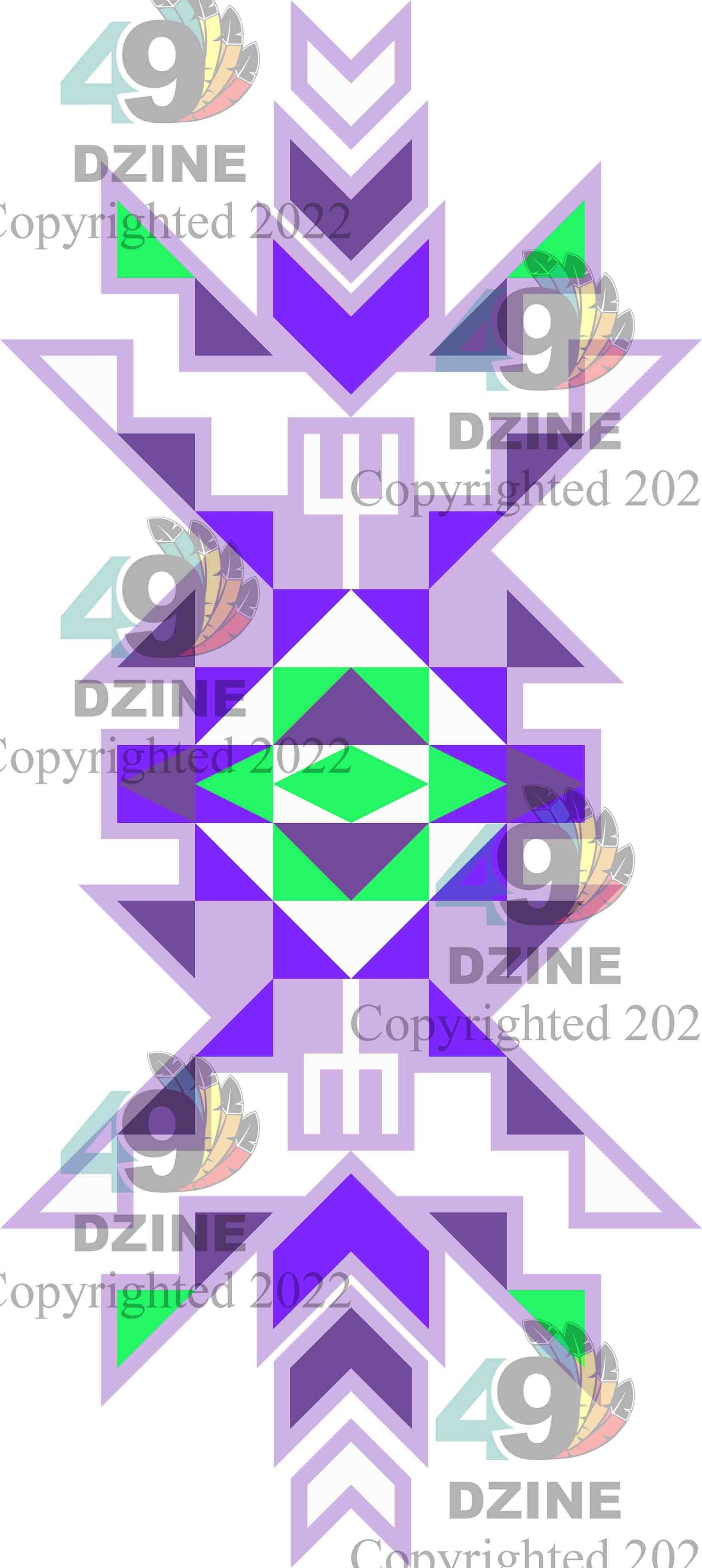 11-inch Geometric Transfer Geo Sunset Transfers 49 Dzine Sunset Geo Iris 