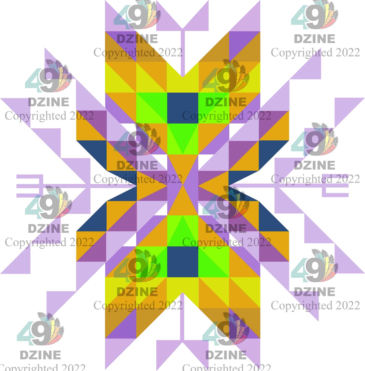 11-inch Geometric Transfer Medicine Lodge Transfers 49 Dzine Medicine Lodge Lavender 