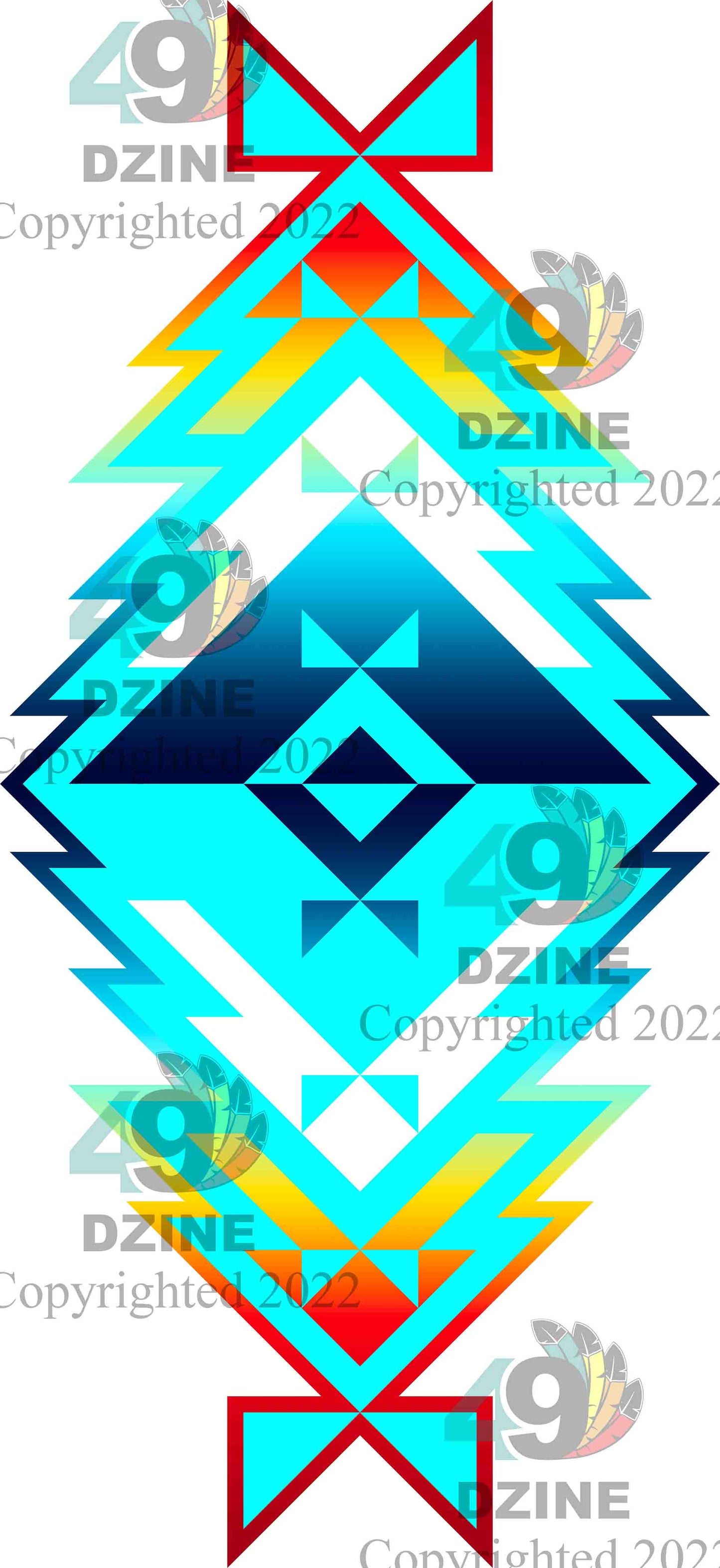 11-inch Geometric Transfer Meta Tipi Transfers 49 Dzine Meta Tipi Sky 