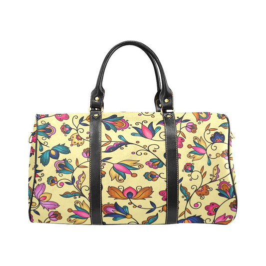 Copper Prairie Petals Yellow Large Travel Bag