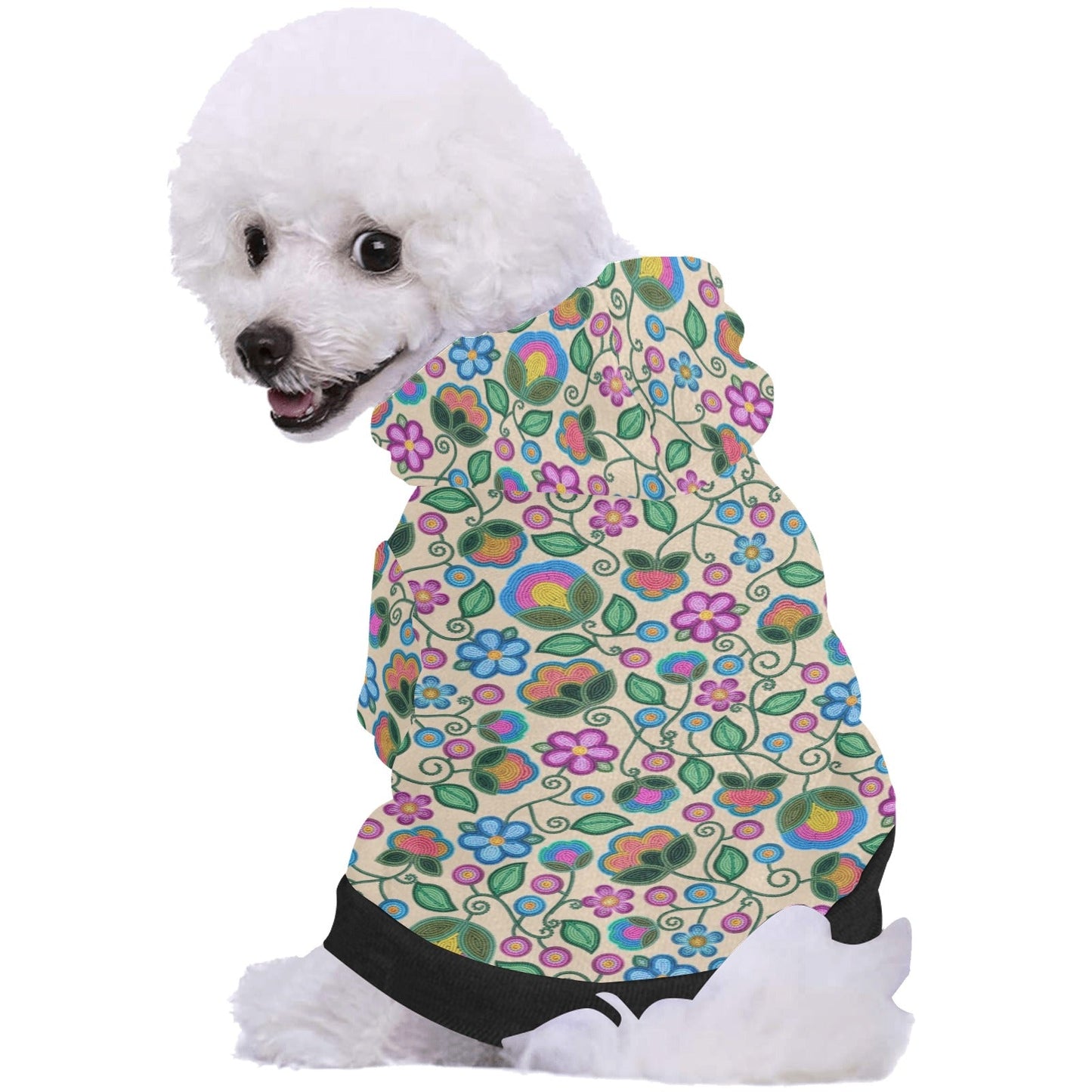 Turquoise Sunbeam Cream Pet Hoodie