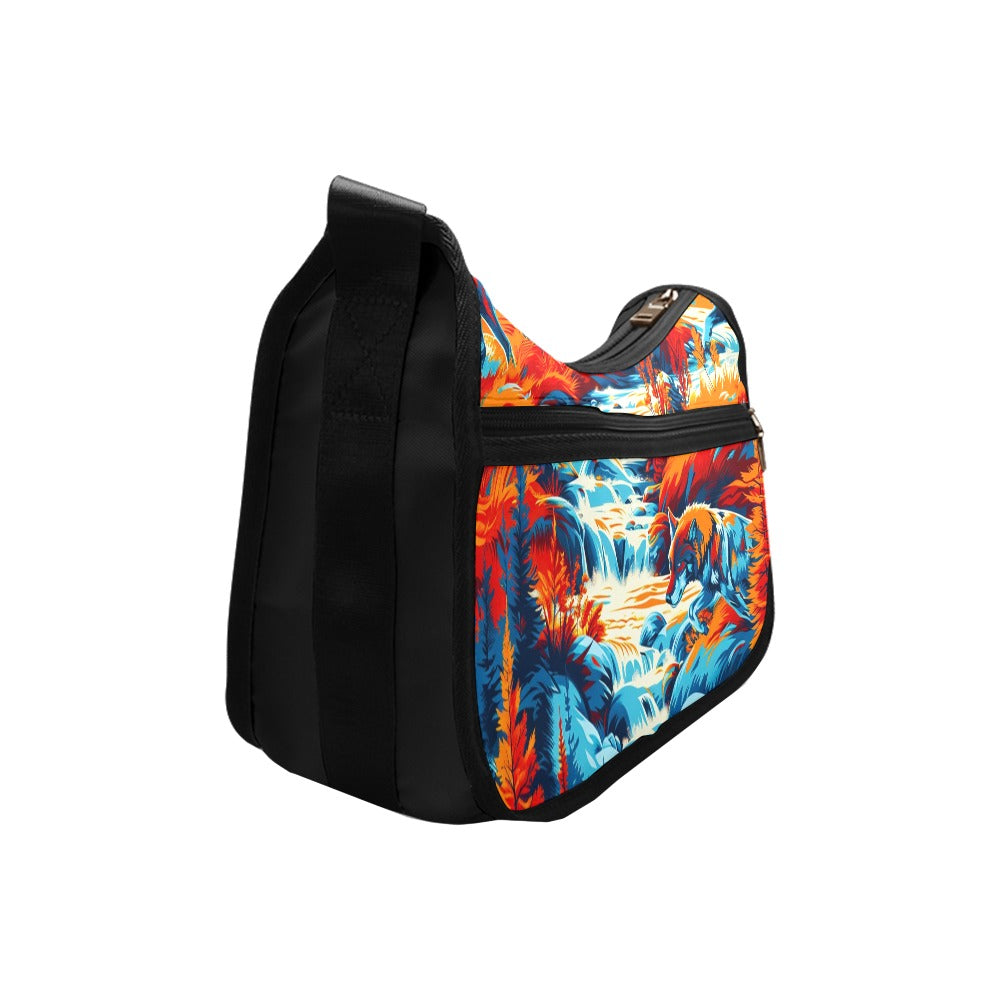 Hunting Wolves Crossbody Bag