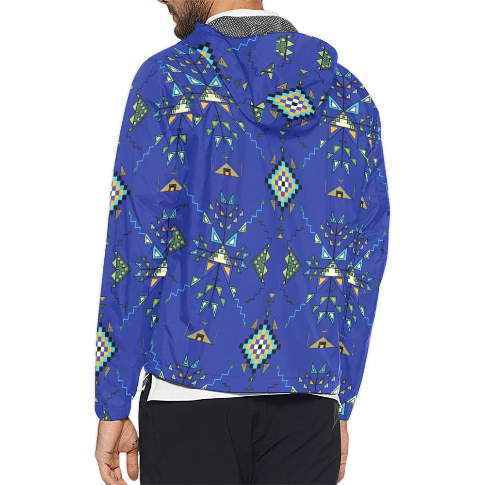 Bear Shield Dark Blue Men's Windbreaker