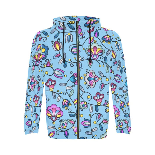 Autumn Bundle Blessing Blue Zip Hoodie