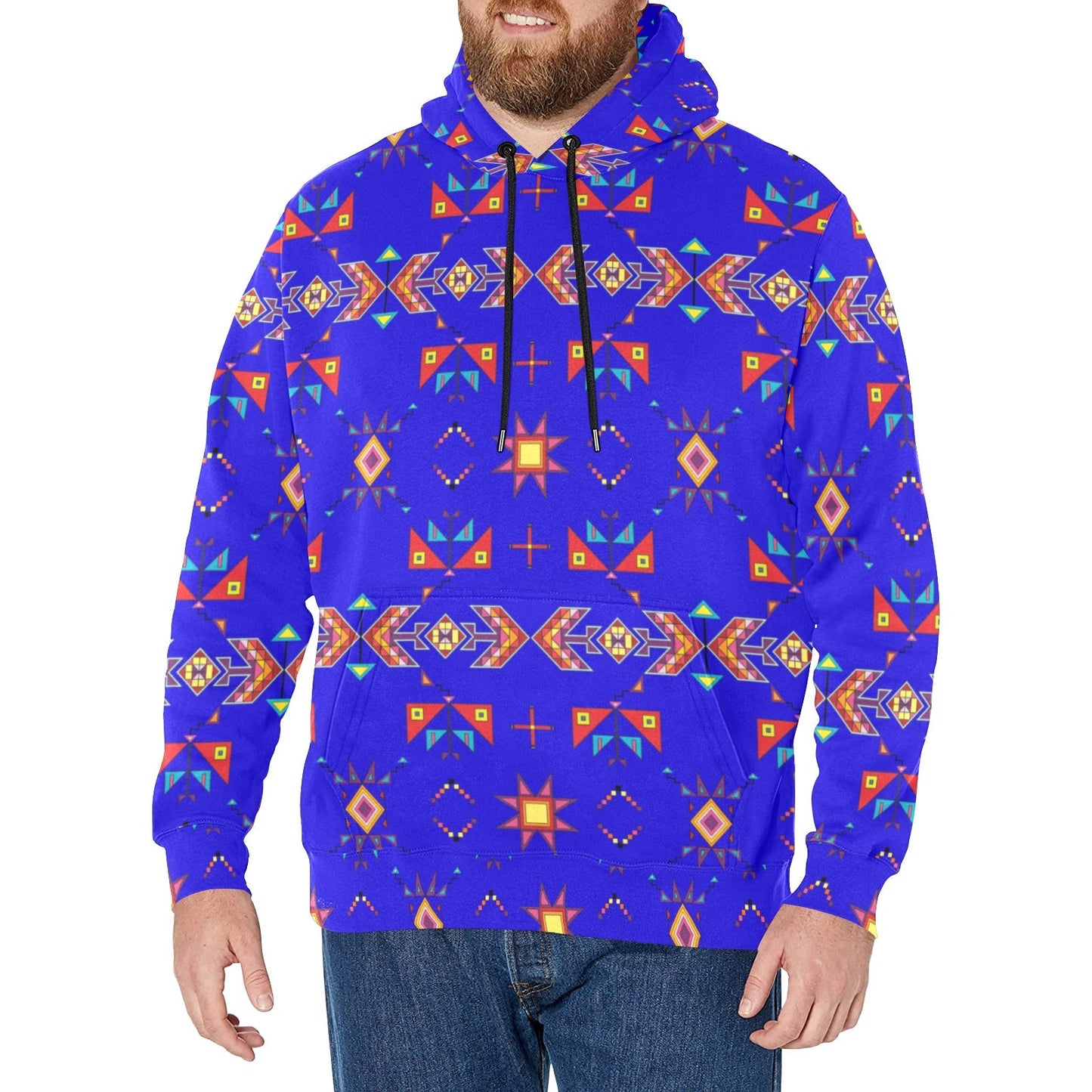 Scattered Generations Royal Men's Long Sleeve Fleece Hoodie