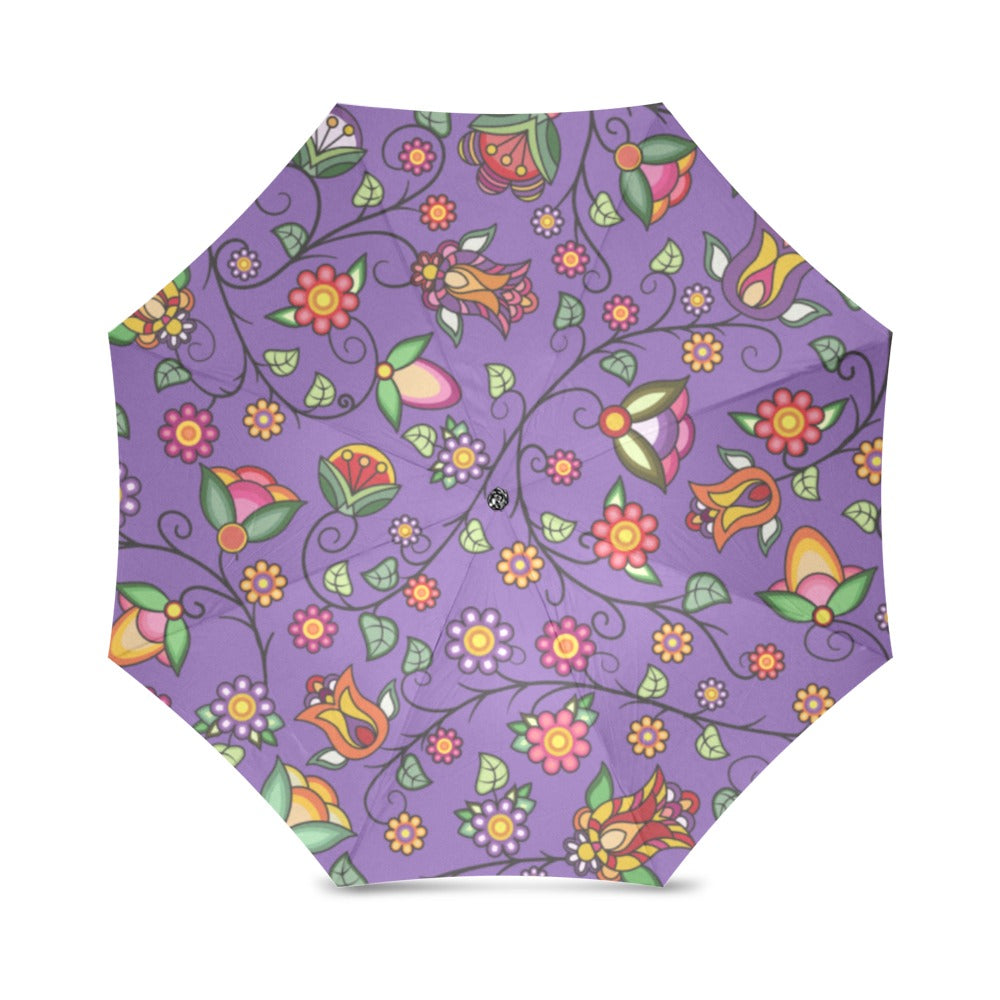 Heartbeat Petals Purple Foldable Umbrella