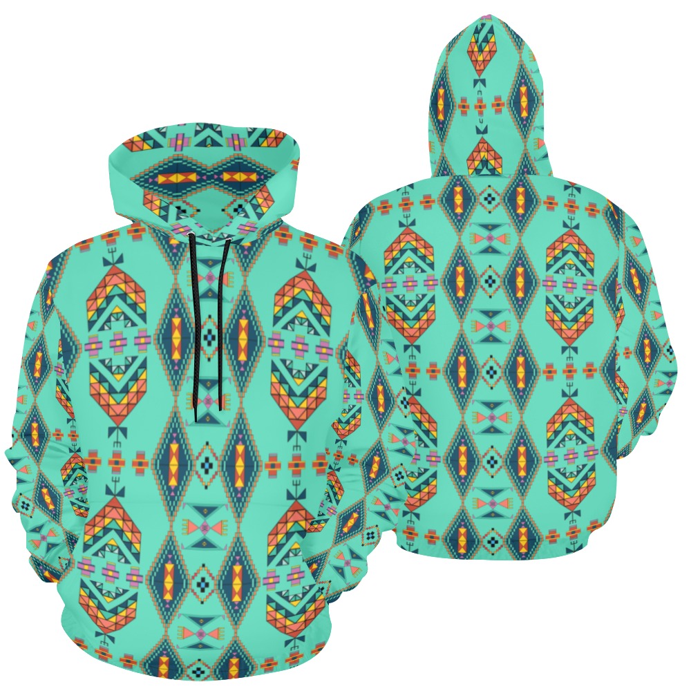 Travois Tipi Smoky Sky Hoodie for Women