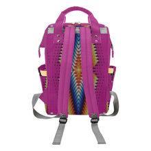 Load image into Gallery viewer, Diamond in the Bluff Pink Multi-Function Diaper Backpack/Diaper Bag
