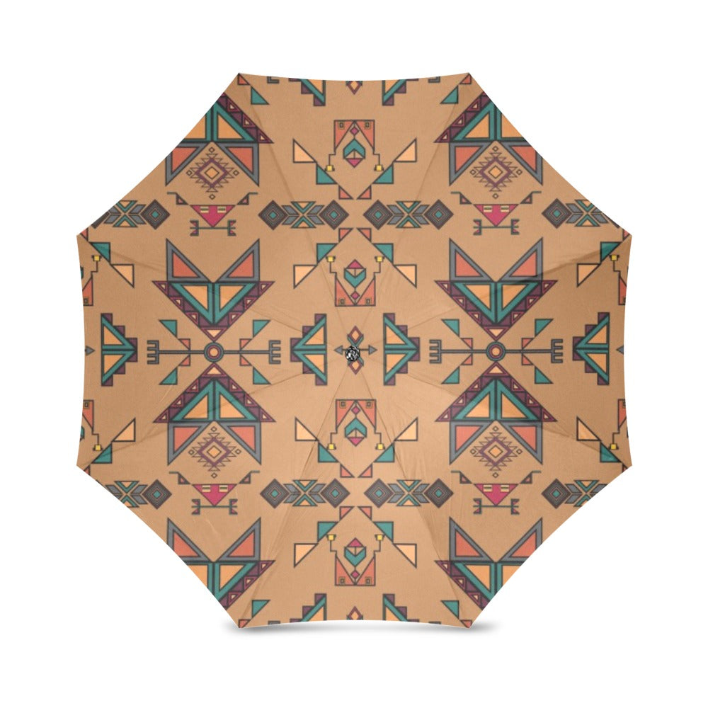 Arrow dawn Brown Foldable Umbrella