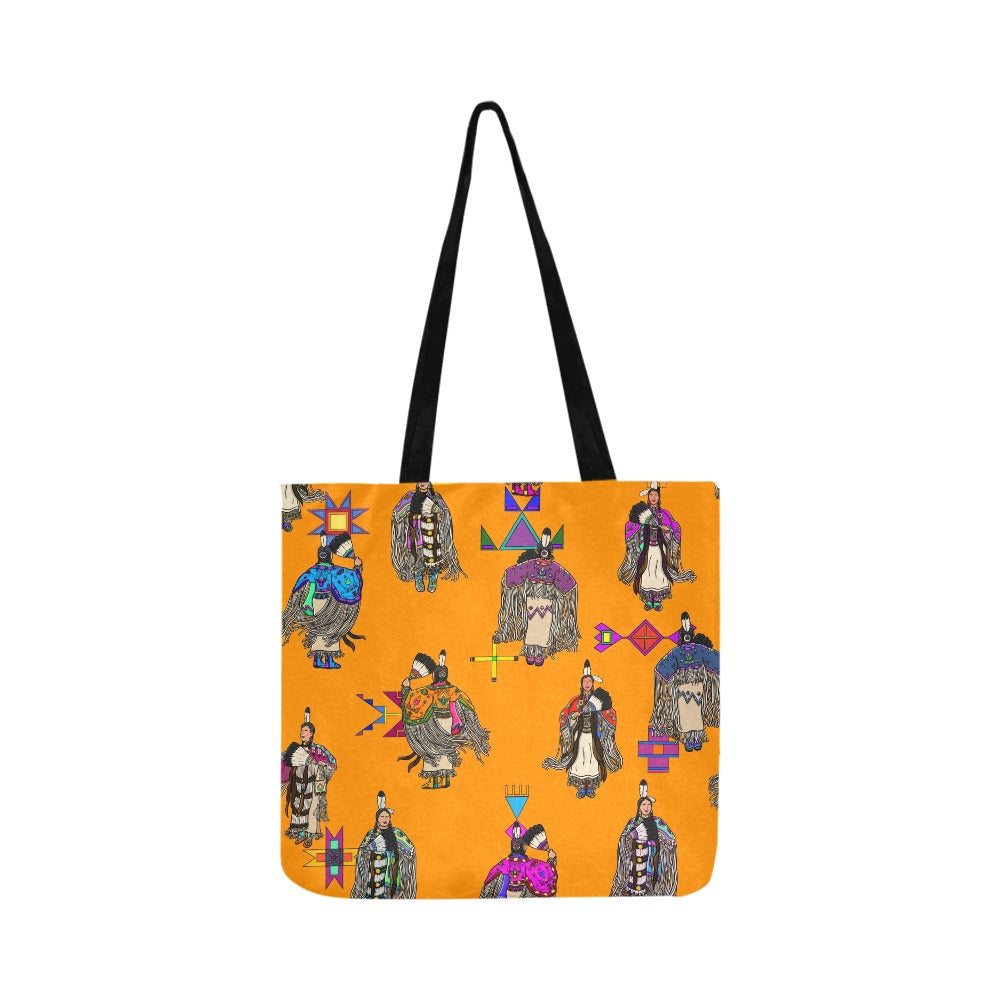 Women's Tradish Dancers Orange Reusable Shopping Bag
