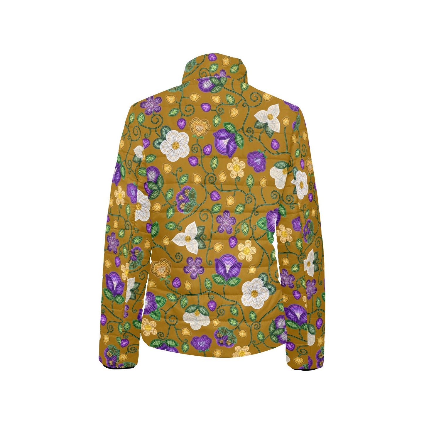 Midnight Moss Bloom Toffee Stand Collar Jacket