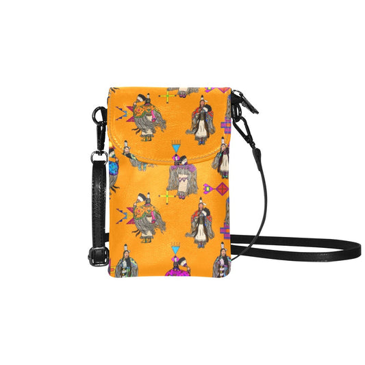 Women's Tradish Dancers Orange Small Cell Phone Purse