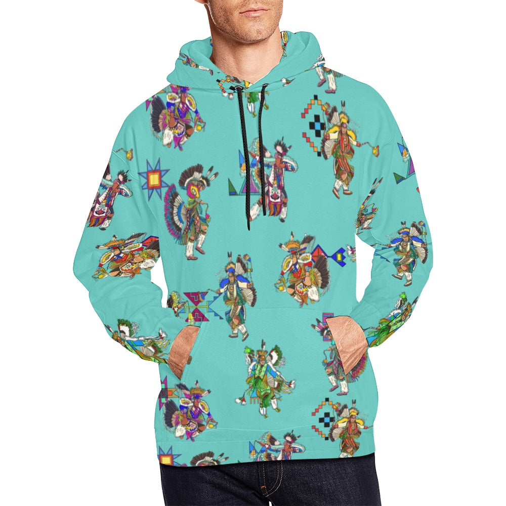 Men's Fancy Dancers Eggshell Blue Hoodie for Men