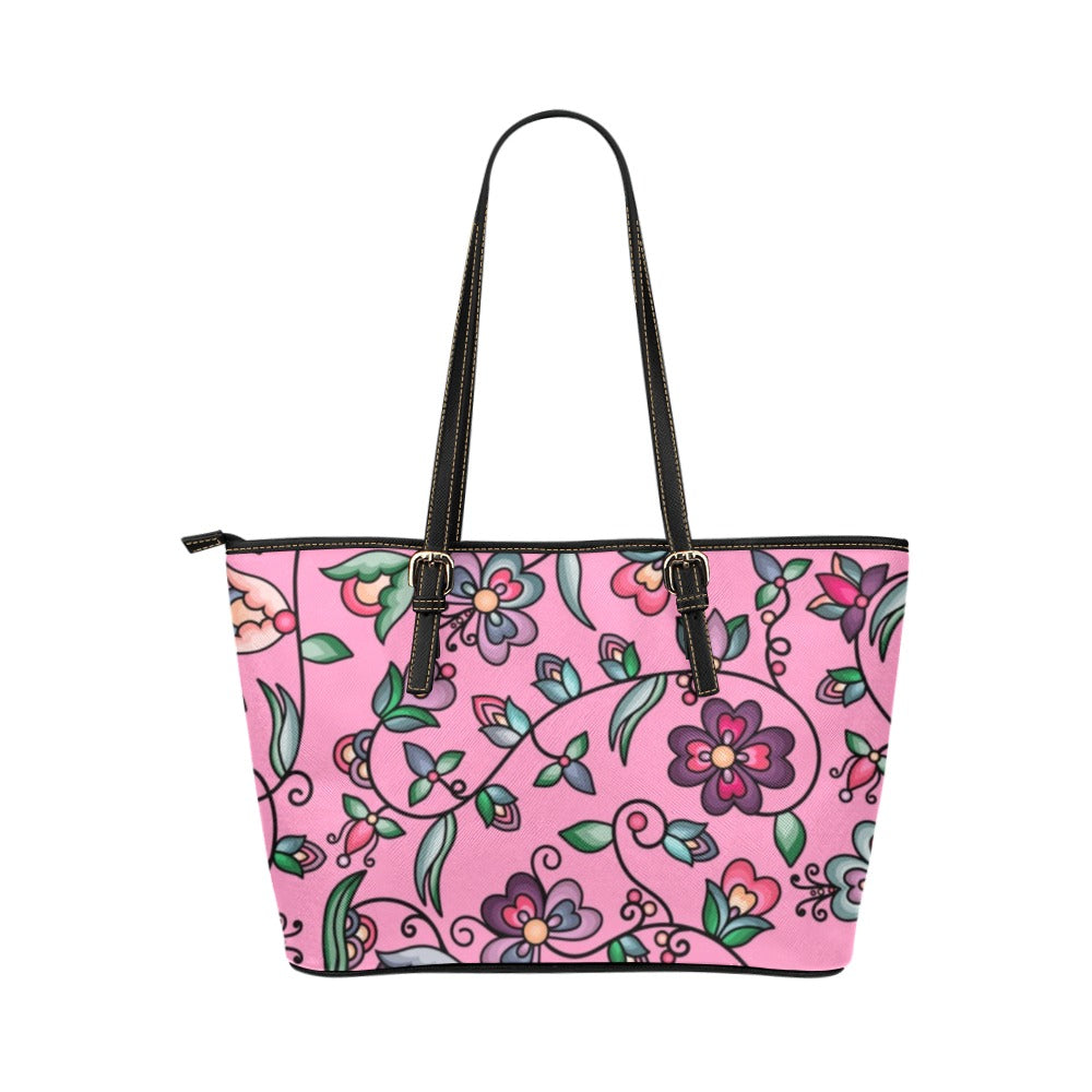 Amber Evening Garland Pink Leather Tote