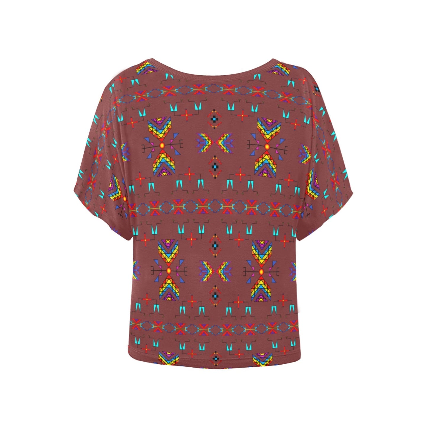 Rainy Chief Rainbow Earth Clay Women's Batwing-Sleeved Blouse T shirt