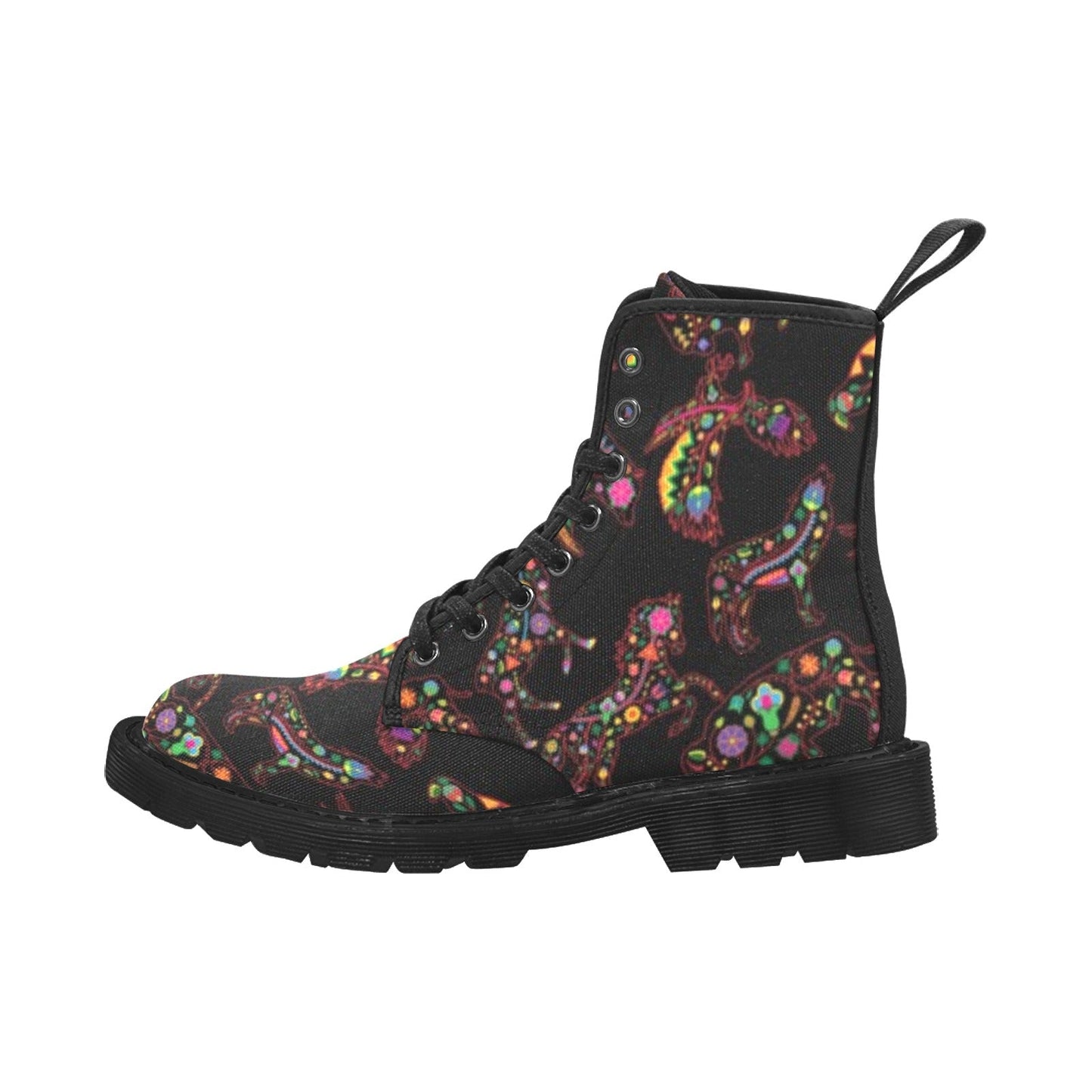 Neon Floral Animals Boots for Men