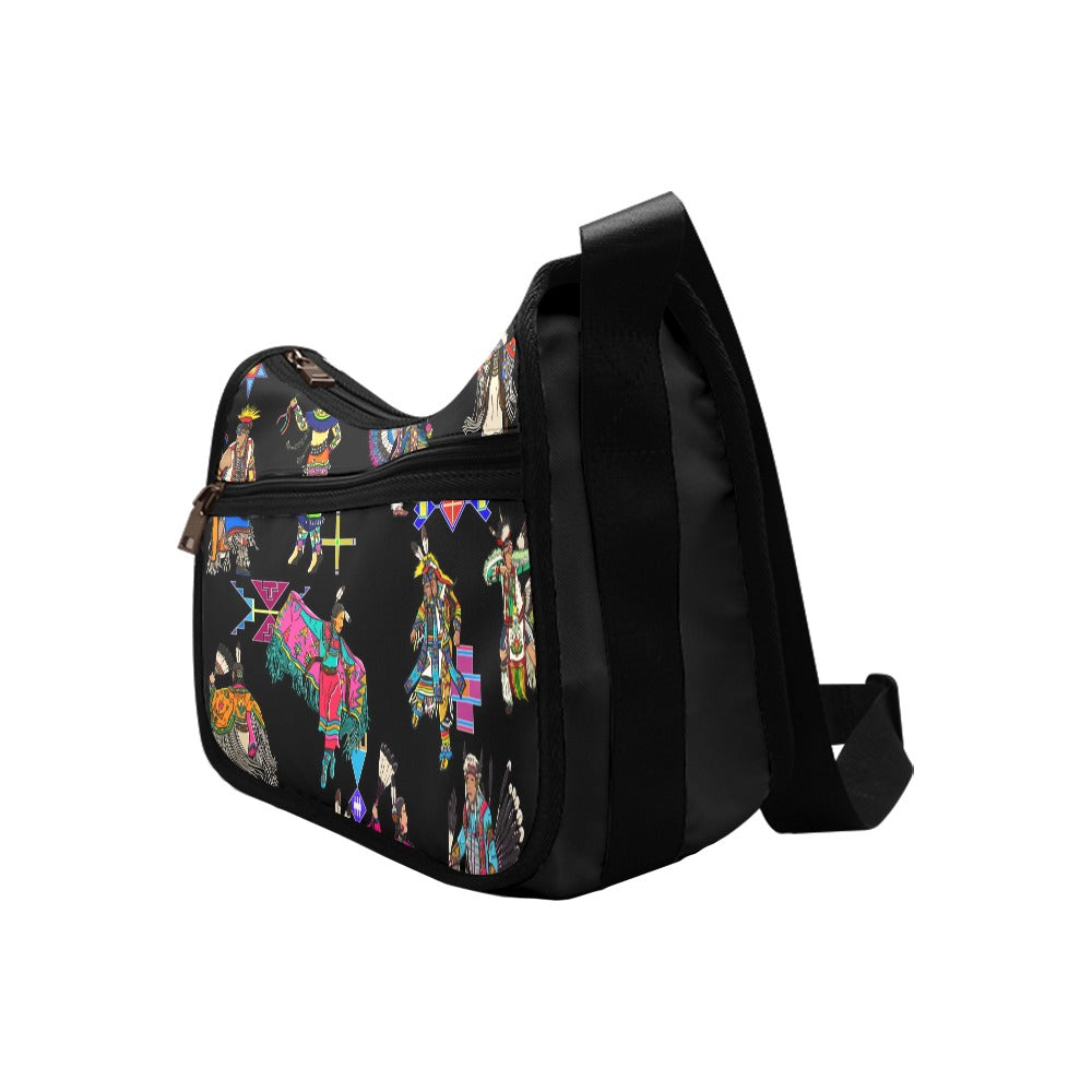 Grand Entry Dancers Black Crossbody Bag