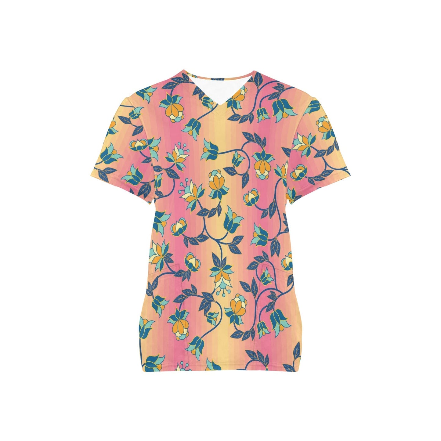 Orange Days Scrub Top
