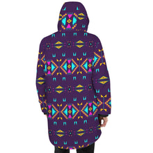 Load image into Gallery viewer, Rite of Passage Dark Purple Unisex Sherpa Lined Hooded Coat
