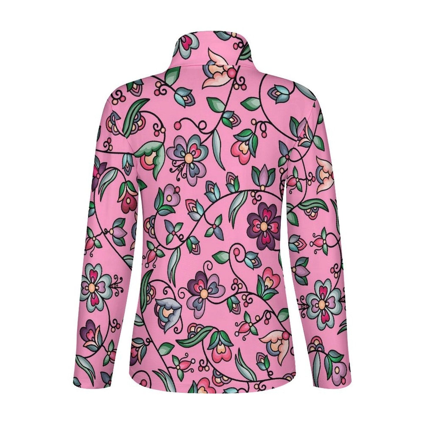 Amber Evening Garland Pink Long Sleeve Yoga Shirt