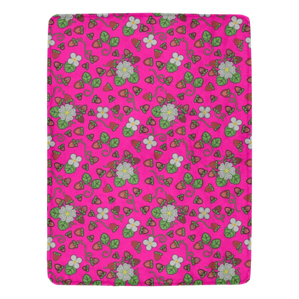 Strawberry Dreams Blush X-Large Micro Fleece Blanket