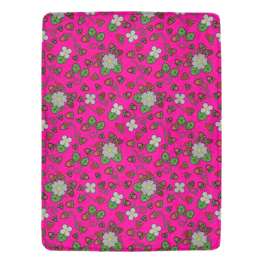 Strawberry Dreams Blush X-Large Micro Fleece Blanket