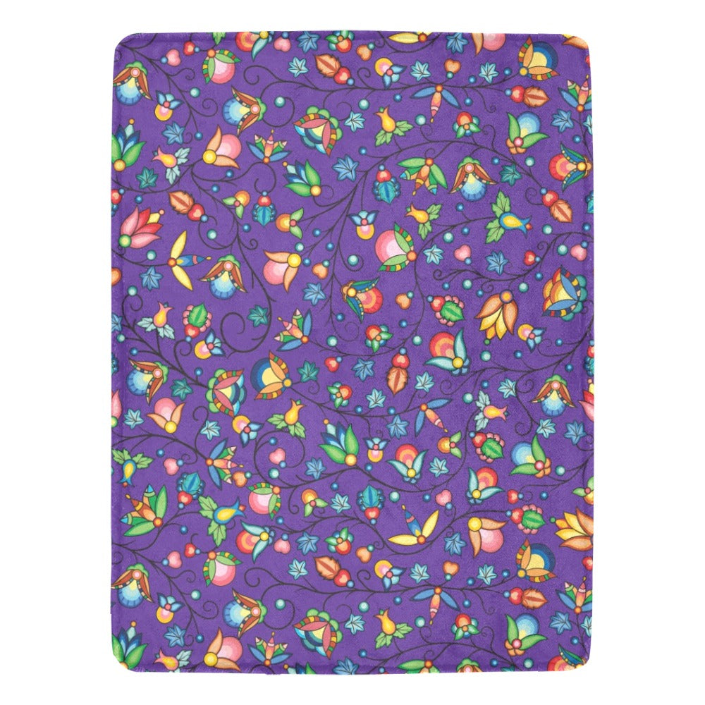 Prairie Plains Spirit Midnight Purple X-Large Micro Fleece Blanket