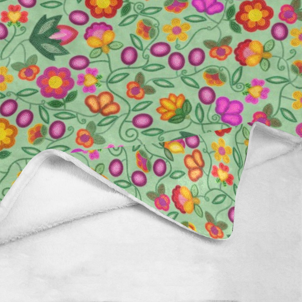 Boreal Bounty Green Large Micro Fleece Blanket