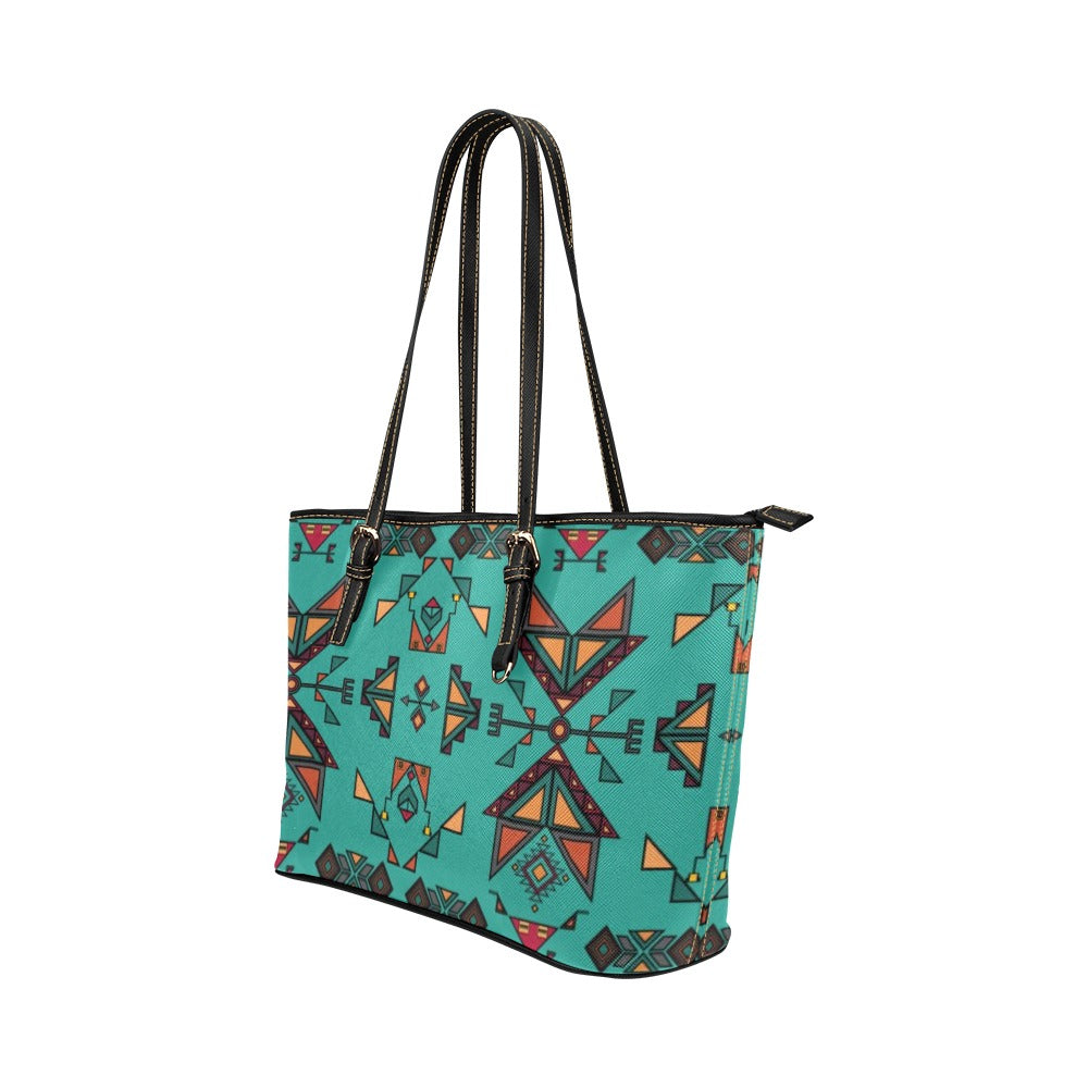 Arrow dawn Turquoise Leather Tote