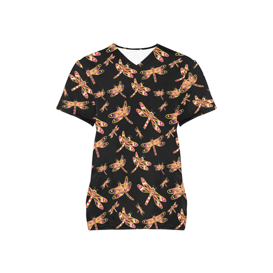 Gathering Yellow Black Scrub Top