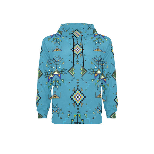 Bear Shield Blue Fleece Hoodie