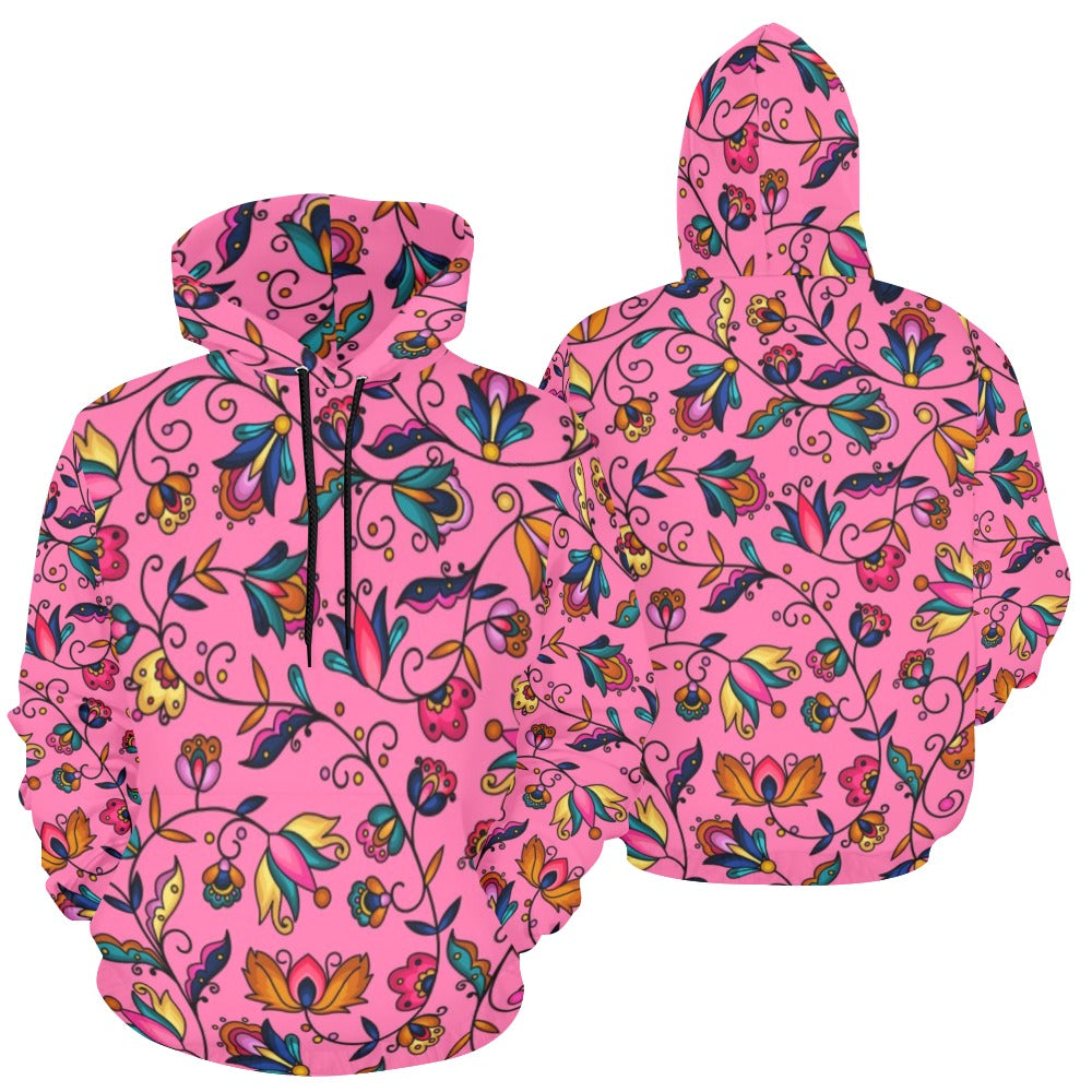 Copper Prairie Petals Pink Hoodie for Women (USA Size)