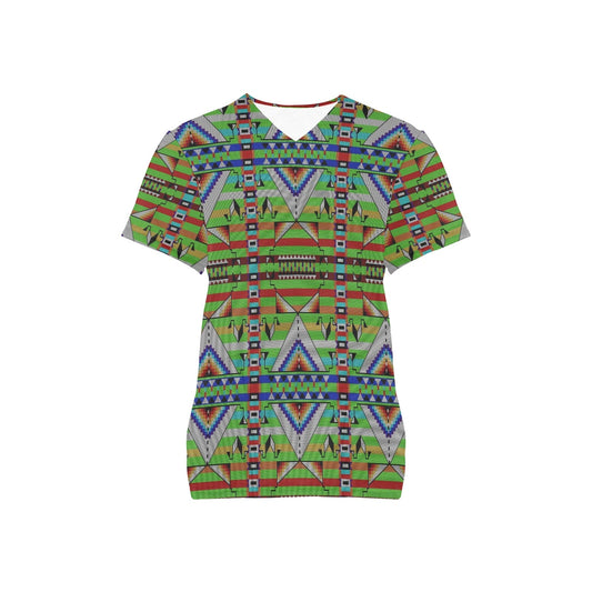 Medicine Blessing Lime Green Scrub Top