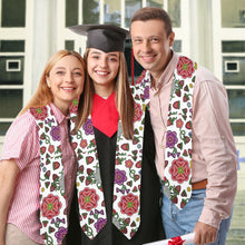 Load image into Gallery viewer, Berry Pop White Graduation Stole
