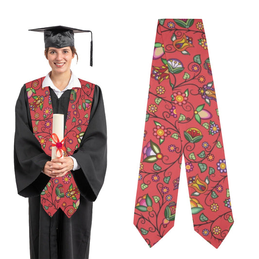 Heartbeat Petals Red Graduation Stole
