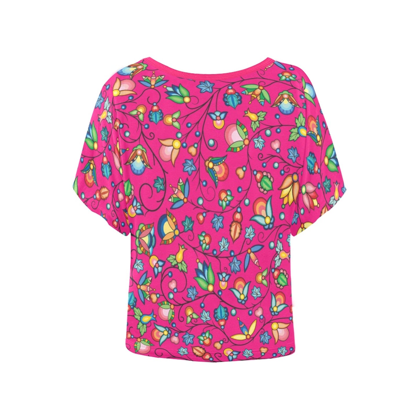 Prairie Plains Spirit Pink Women's Batwing-Sleeved Blouse T shirt