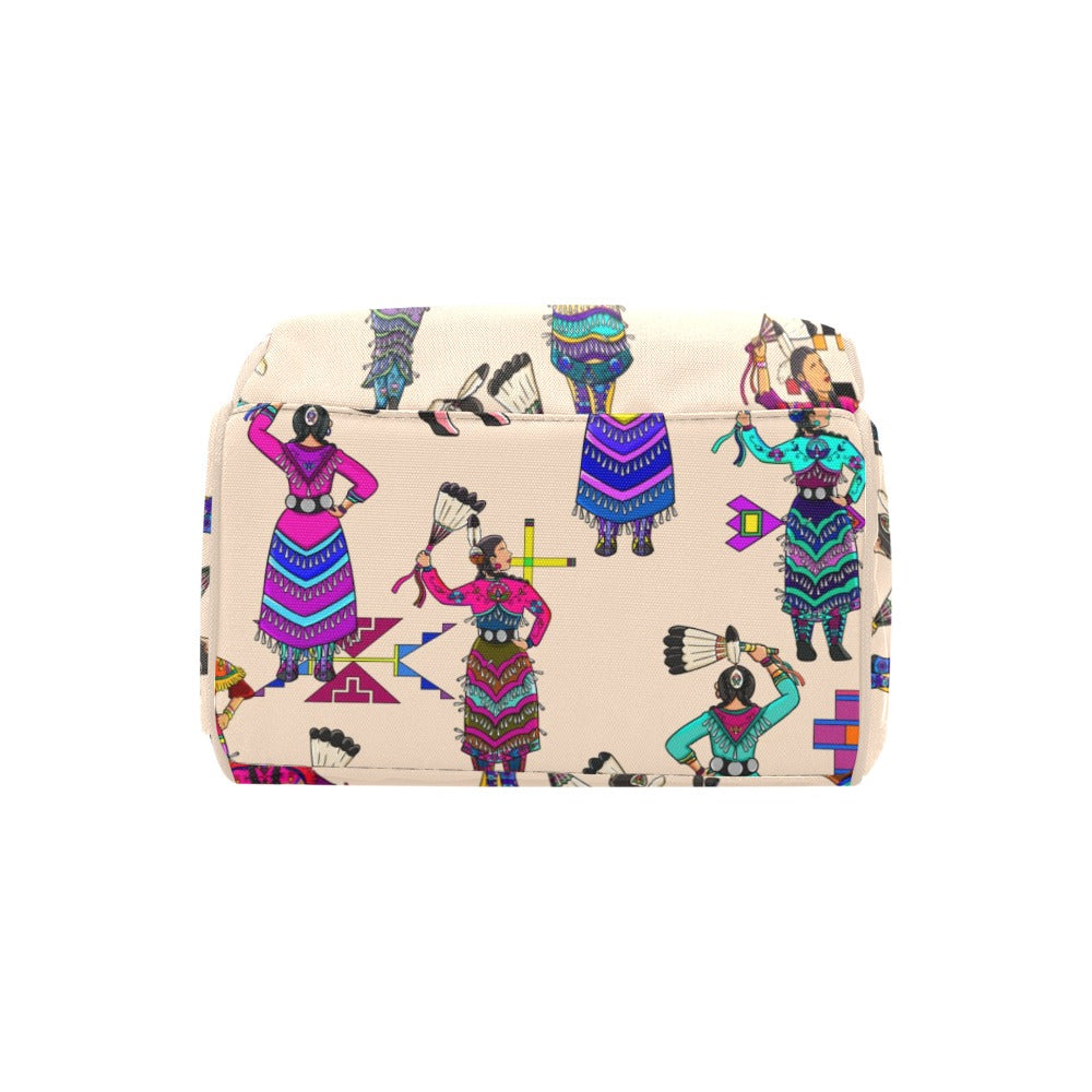 Women's Jingle Dancers Muslin Multi-Function Diaper Backpack