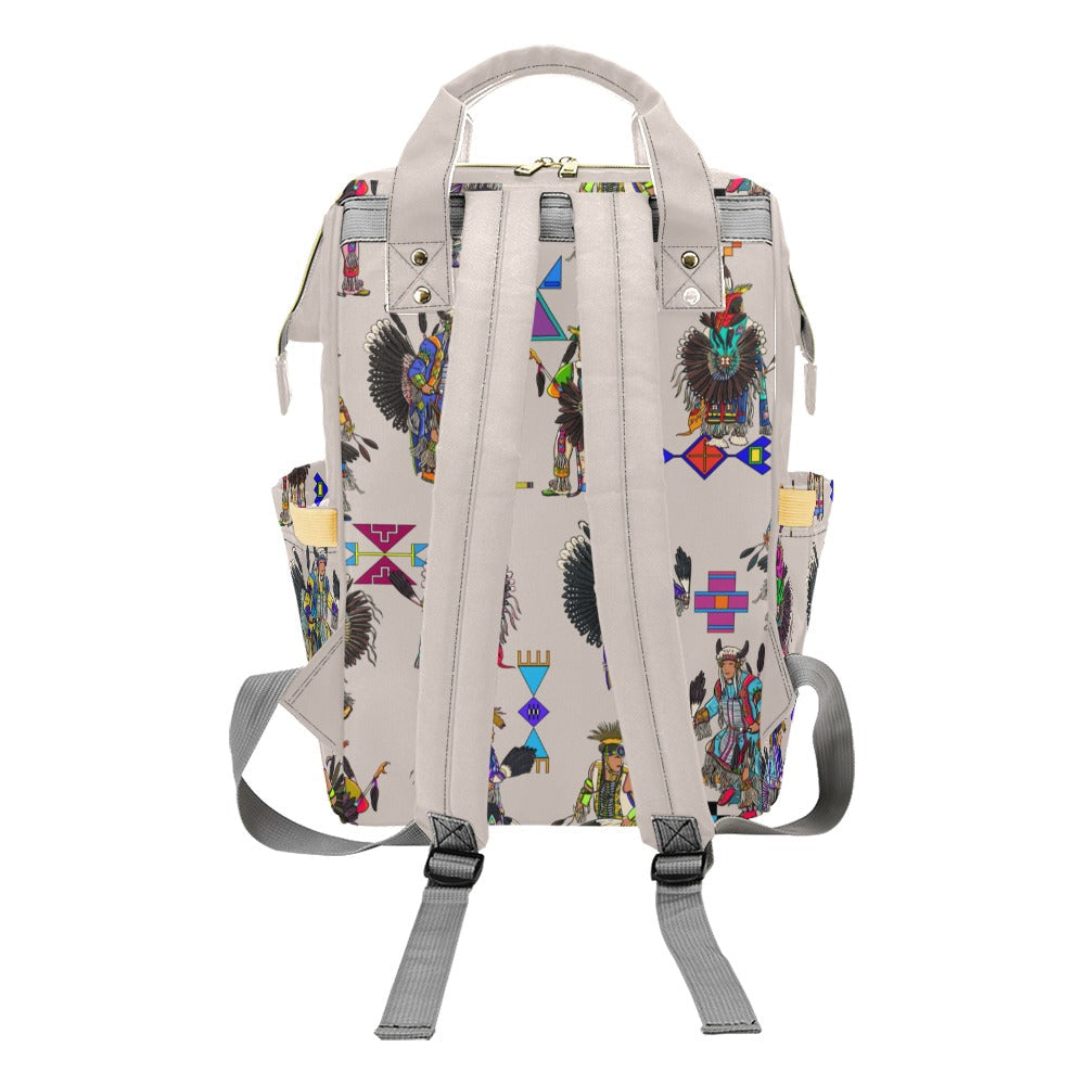 Men's Tradish Dancers Muslin White Multi-Function Diaper Backpack