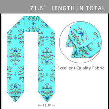 Load image into Gallery viewer, Dakota Damask Turquoise Graduation Stole
