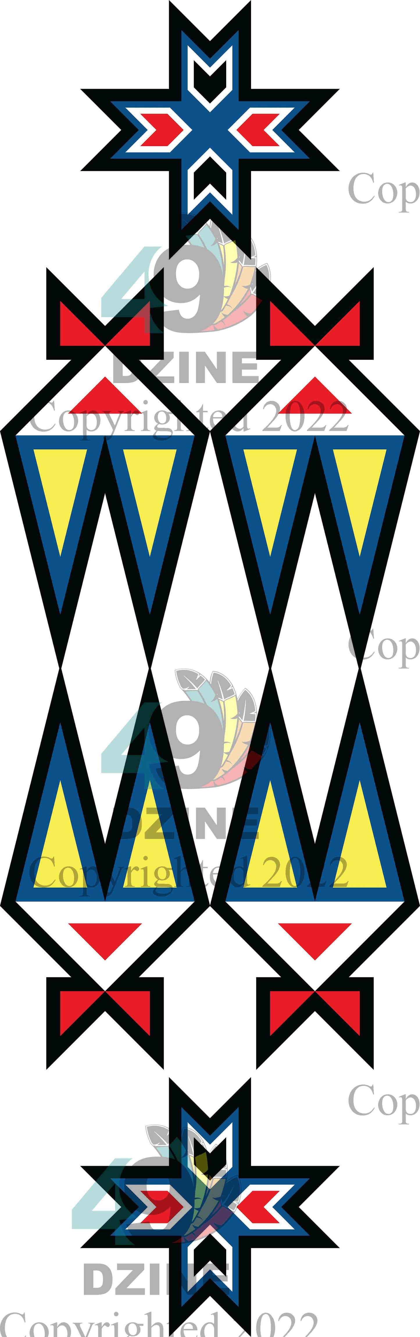 14-inch Geometric Transfer Four Directions Lodges Transfers 49 Dzine Four Directions Lodges White 