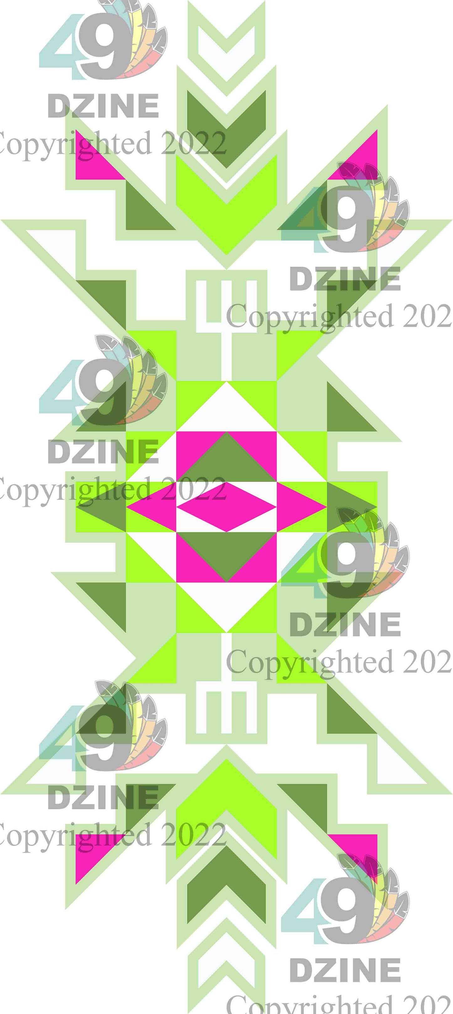 14-inch Geometric Transfer Geo Sunset Transfers 49 Dzine Sunset Geo Forest 