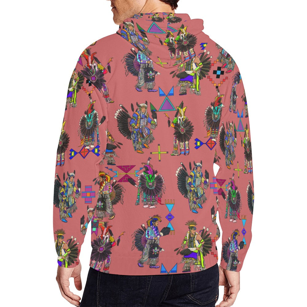 Men's Tradish Dancers Terra Cotta Men's Zipper Hoodie